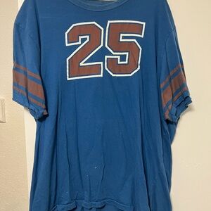 Old Navy Blue and Brown Number Graphic Tee